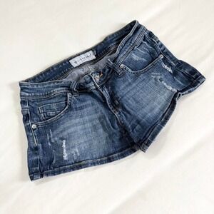 Y2k mini jean shorts  y2k bui yah distressed denim shorts size 5